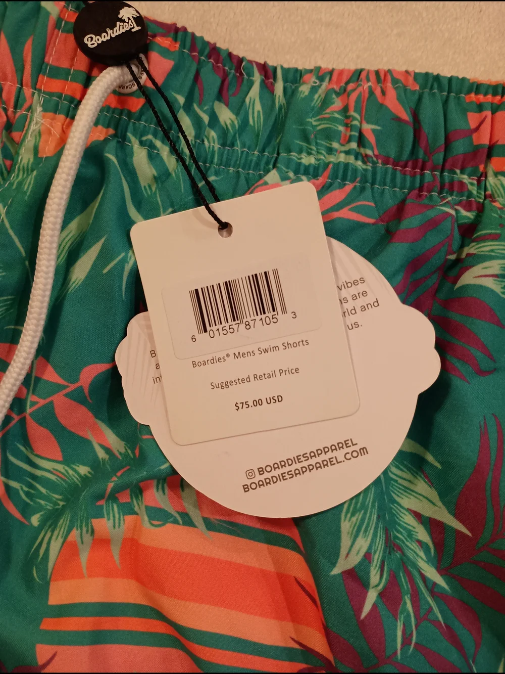 Boardies Rising Palms Swim Shorts Men's Size Medium Fully Lined